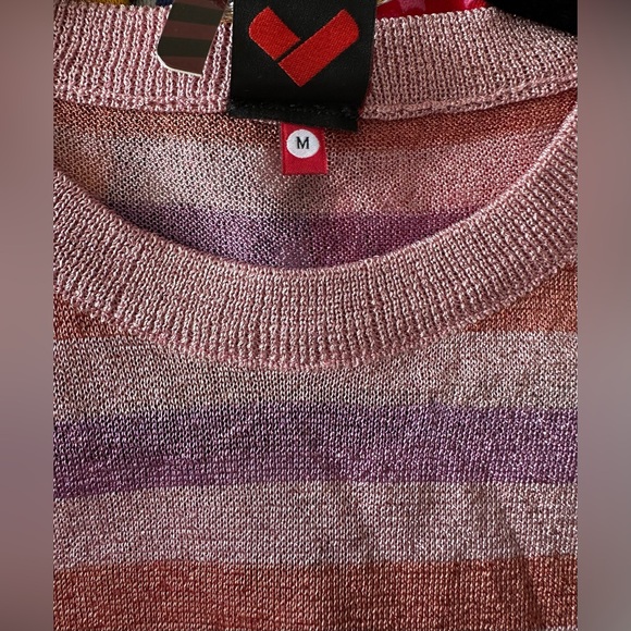 Happy Sheep NWT size Medium long sleeve lilac-copper stripes - Picture 5 of 7